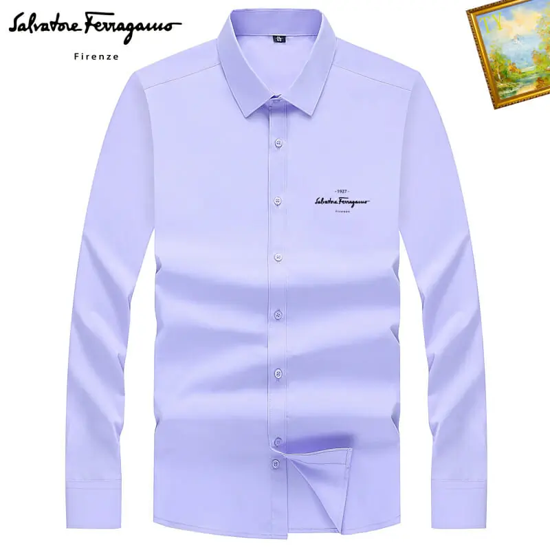 salvatore ferragamo chemises manches longues pour unisexe s_11b17b4